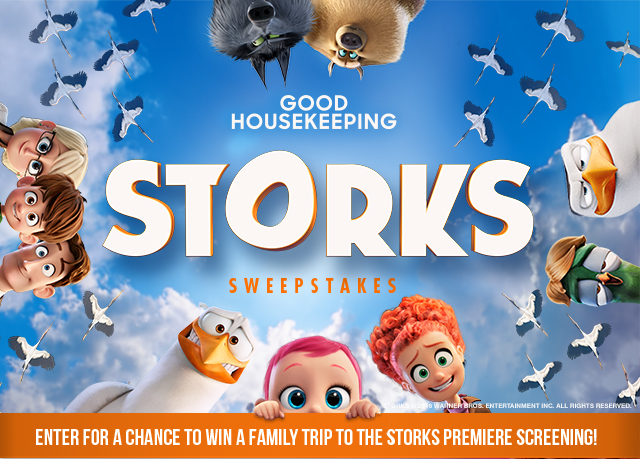 Good Housekeeping Storks Sweepstakes. Enter for a chance to win a family trip to the Storks premiere screening!