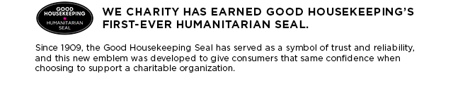 WE Charity and Good Housekeeping Seal