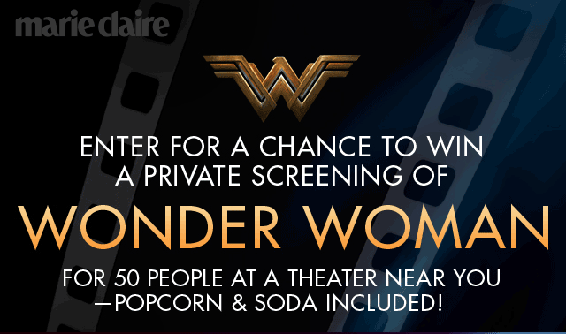 ENTER FOR A CHANCE TO WIN A PRIVATE SCREENING OF WONDER WOMAN FOR 50 PEOPLE AT A THEATER NEAR YOU-POPCORN AND SODA INCLUDED