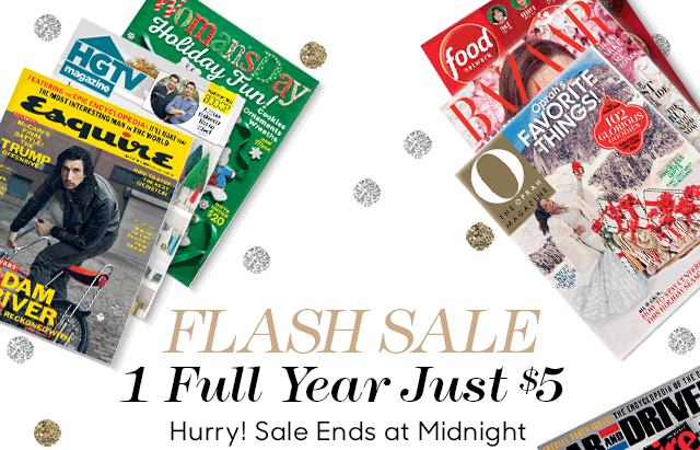 1 full year of magazines for $5