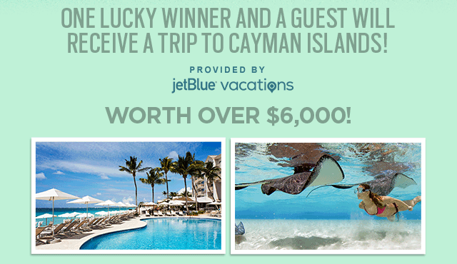 One Lucky Guest And A Guest Will Receive A Trip To Cayman Islands