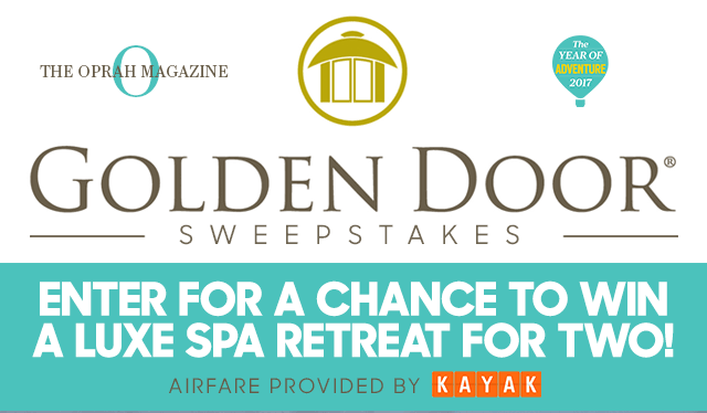 GOLDEN DOOR SWEEPSTAKES. ENTER FOR A CHANCE TO WIN A LUXE SPA RETREAT FOR TWO! AIRFARE PROVIDED BY KAYAK