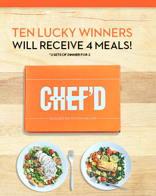 Ten Lucky Winners Will Receive 4 Meals! 2 sets of dinner for 2.