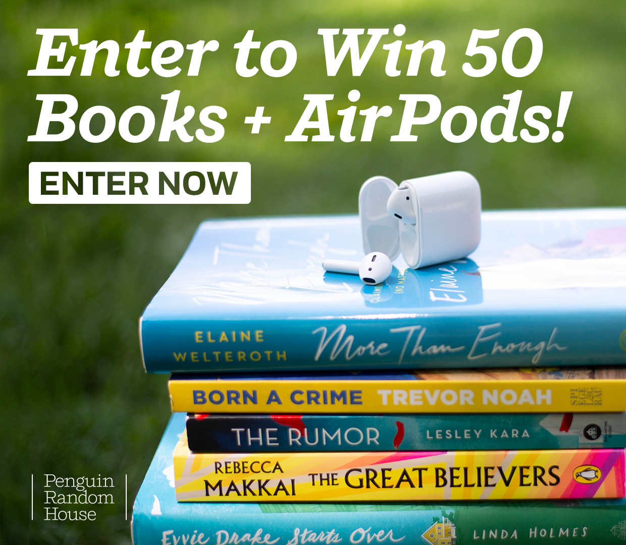 Enter to Win 50 Books and AirPods