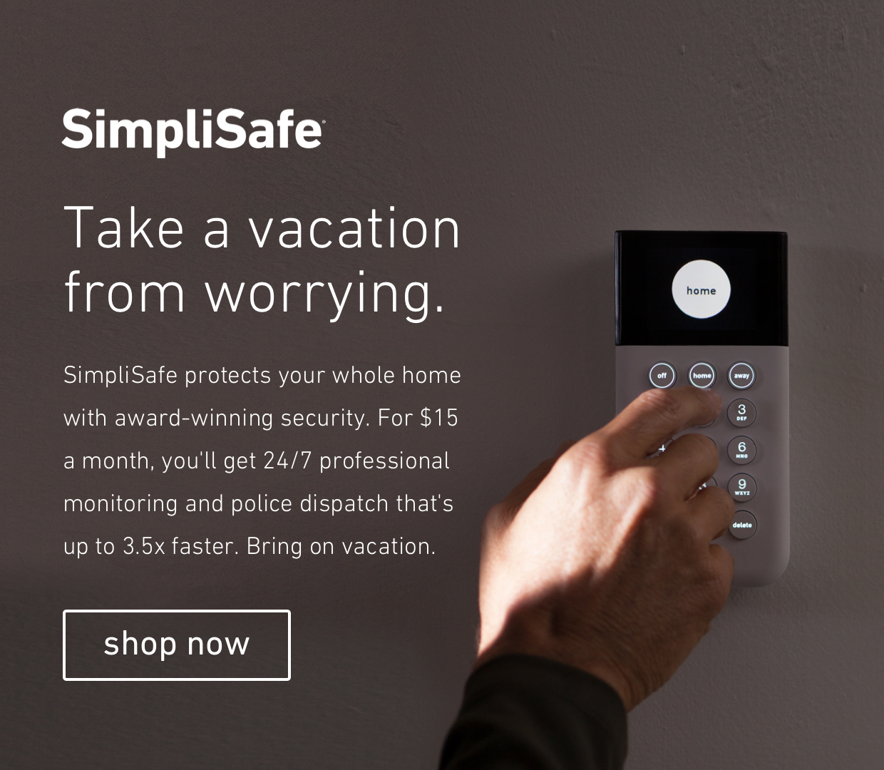 Take a vacation from worrying with SimpliSafe