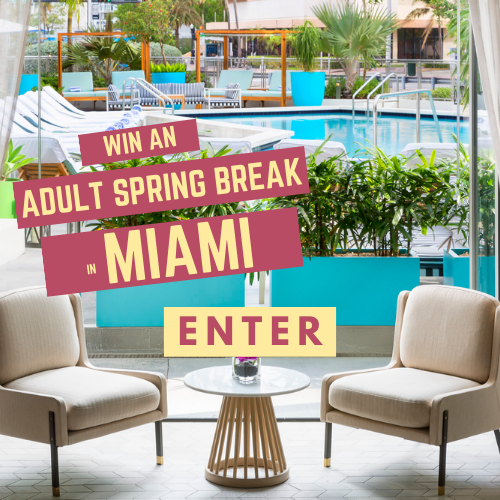 Enter for your chance to win 3 rosé fueled nights at the Gates Hotel South Beach filled with poolside cocktails, sunsets, and awesome vino! Your package includes: Three nights for two at the Gates Hotel South Beach, $100 resort credit for poolside cocktails, $100 gift card for delectable bites at 27 Restaurant & Bar, and a $500 AMEX for travel to Miami, Florida.