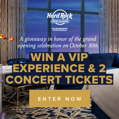 In honor of the grand opening celebration on October 30th of Hard Rock Hotel & Casino Sacramento: Win a VIP Experience & 2 Concert Tickets! Prize includes: a 3-night stay at Hard Rock Hotel & Casino Sacramento at Fire Mountain, daily breakfast, two tickets to the Casino Player VIP experience, two tickets to Def Leppard, $25 in free play each, and a $500 Gift Card to Threadless. Enter now!