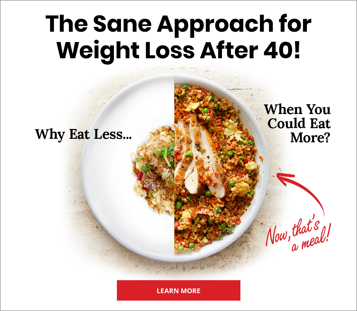 Lose weight without hunger! Learn how to eat more to weigh less.