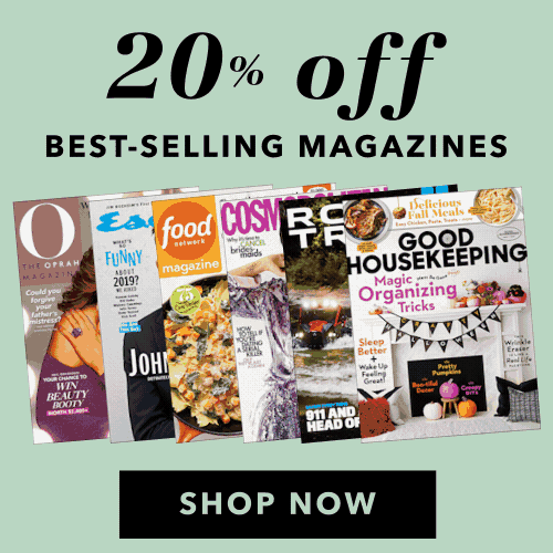 Give or get your favorite magazine subscription for 20% OFF!
