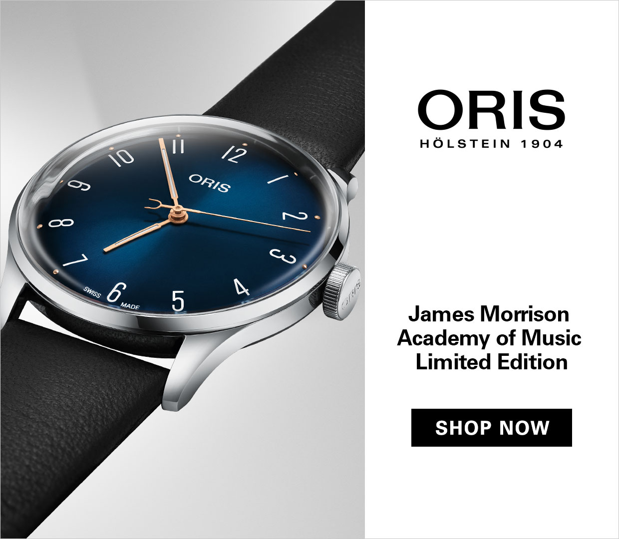 Click here to Shop Oris' James Morrison Academy of Music Limited Edition!