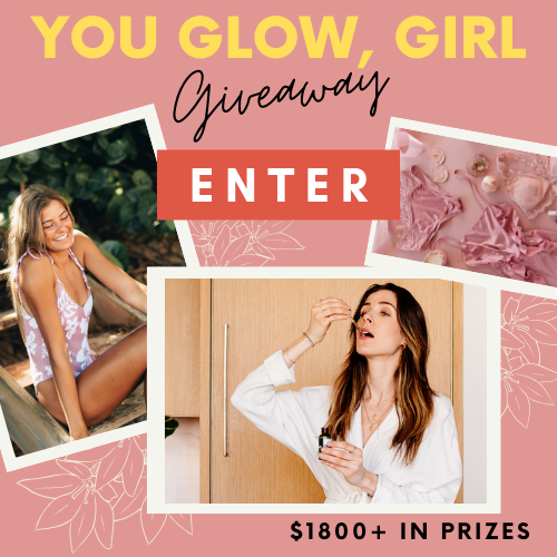 Enter to win the YOU GLOW GIRL Spring Beauty Giveaway! Glow from the inside out as you pamper yourself with a collection of nutritious gummies, nourishing organic hemp products, a hydrating balm and bottle, and a personalized skincare consultation. Choose from high-quality bohemian swimwear, stylish boutique finds, and classy lingerie with inclusive sizing so you can feel your best and forget the rest.