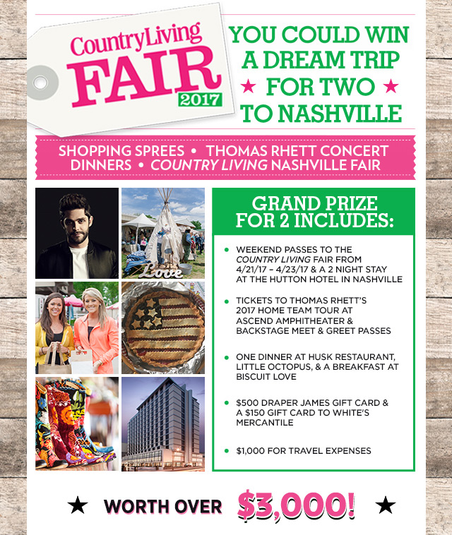 Country Living Nashville Sweepstakes